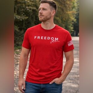 Charlie Kirk True Patriot Freedom T-shirt Red Medium
